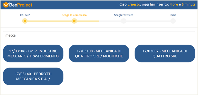 schermata software gestione progetti